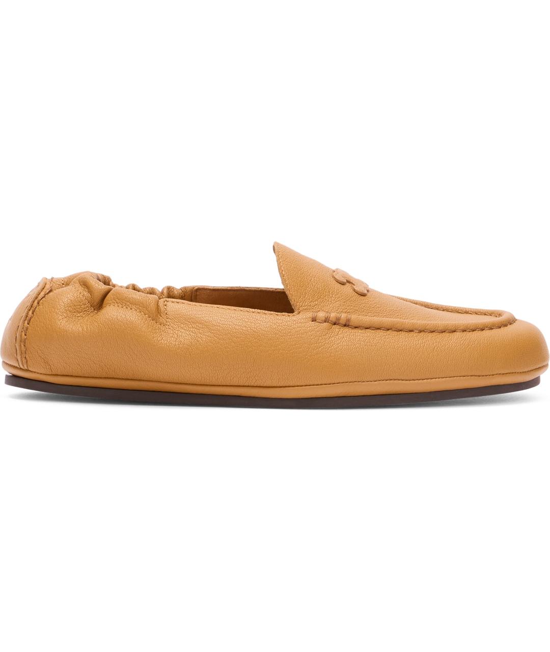 CELINE Коричневые кожаные мокасины, фото 1