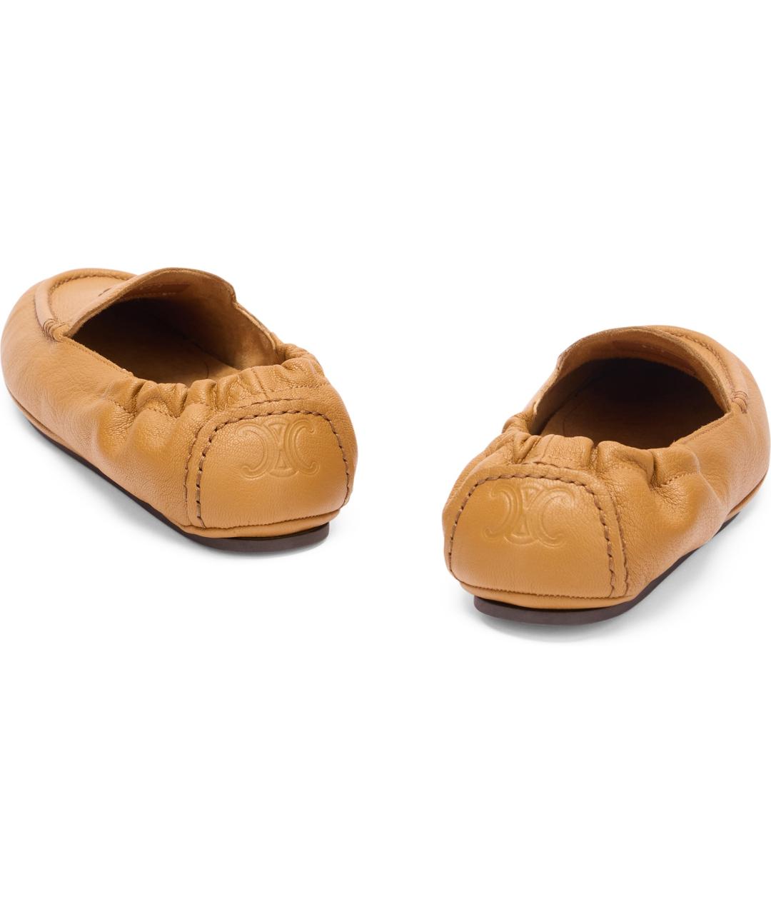 CELINE Коричневые кожаные мокасины, фото 3