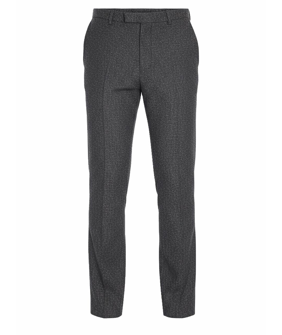 GUCCI Серые шерстяные повседневные брюки, фото 1
