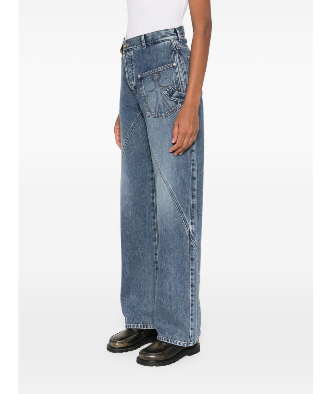 J.W.ANDERSON Синие хлопковые прямые джинсы, фото 4