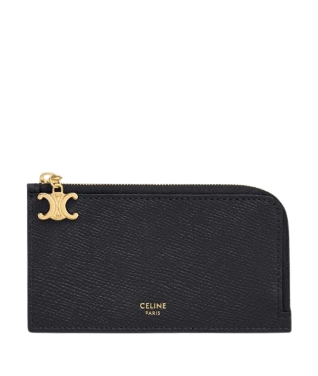 CELINE Черный кожаный кардхолдер, фото 1