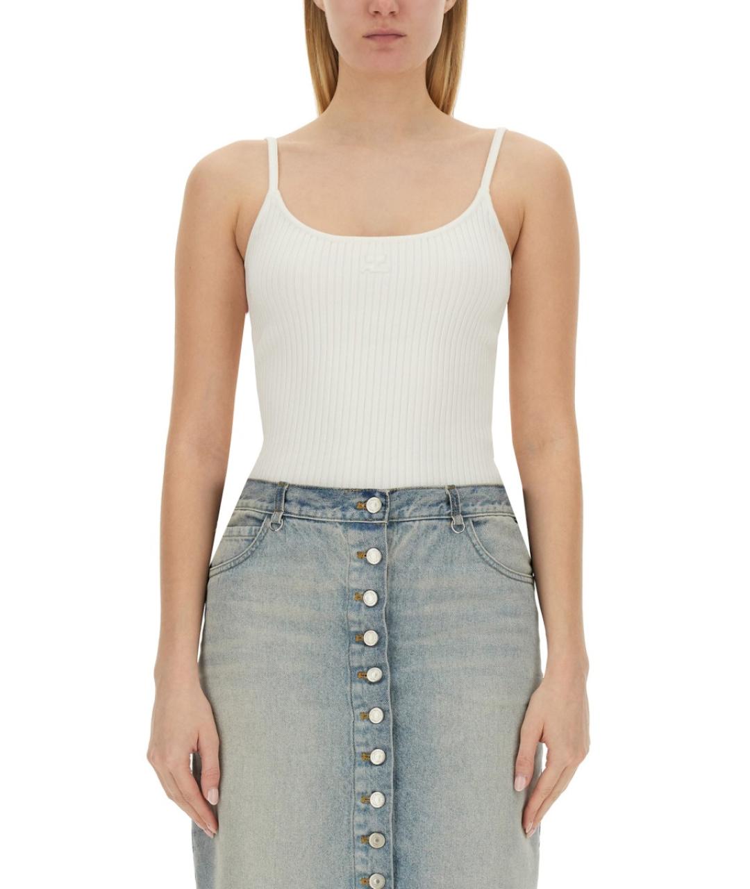COURREGES Белая майка, фото 4