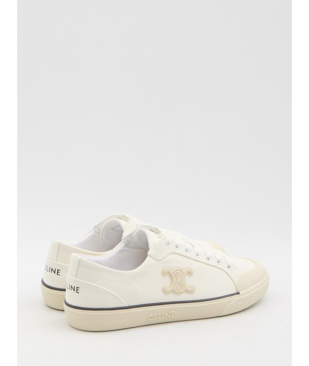 CELINE Бежевые текстильные кеды, фото 3