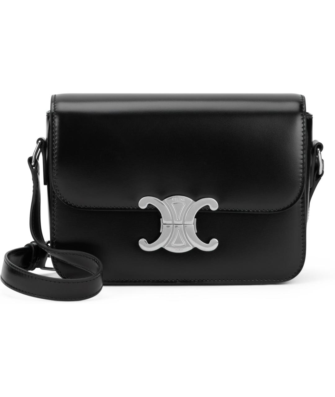 CELINE Черная кожаная сумка через плечо, фото 2