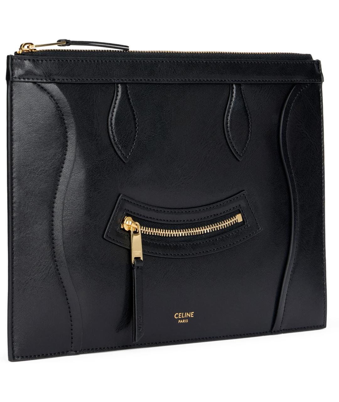 CELINE Черный кожаный кошелек, фото 2