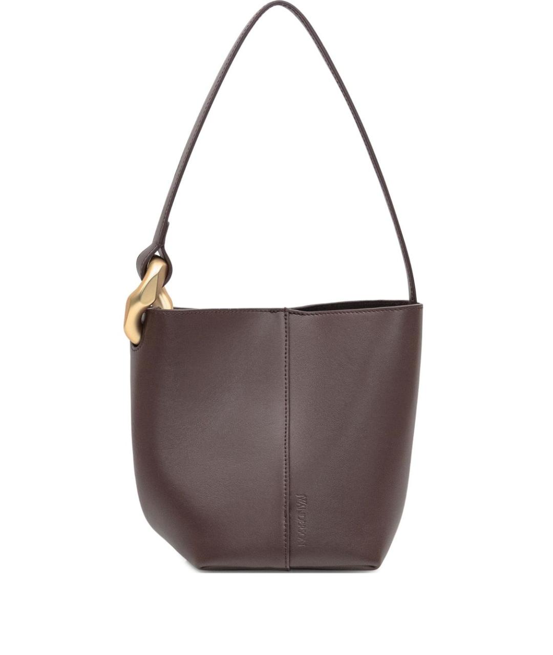 J.W.ANDERSON Коричневая кожаная сумка с короткими ручками, фото 3