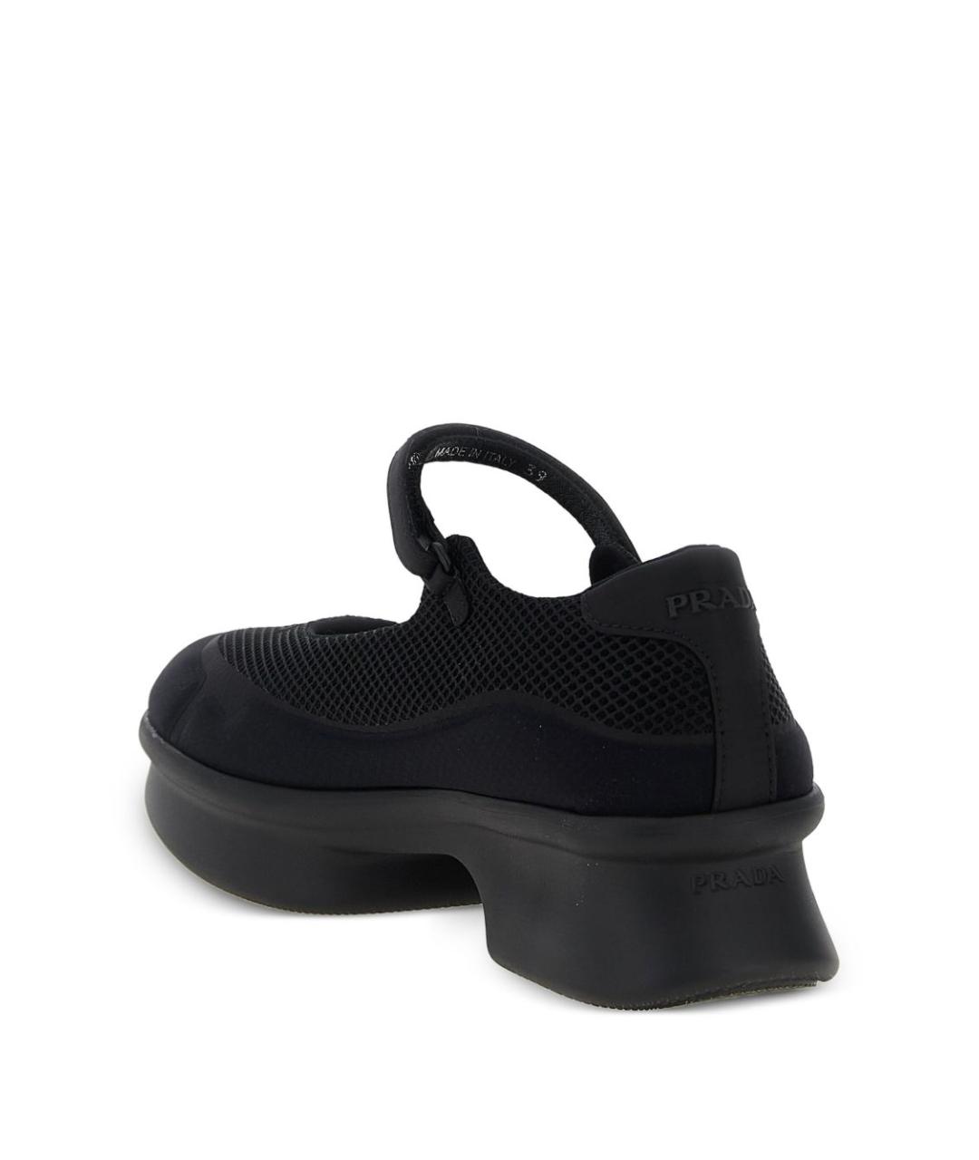 PRADA Черные синтетические кеды, фото 4