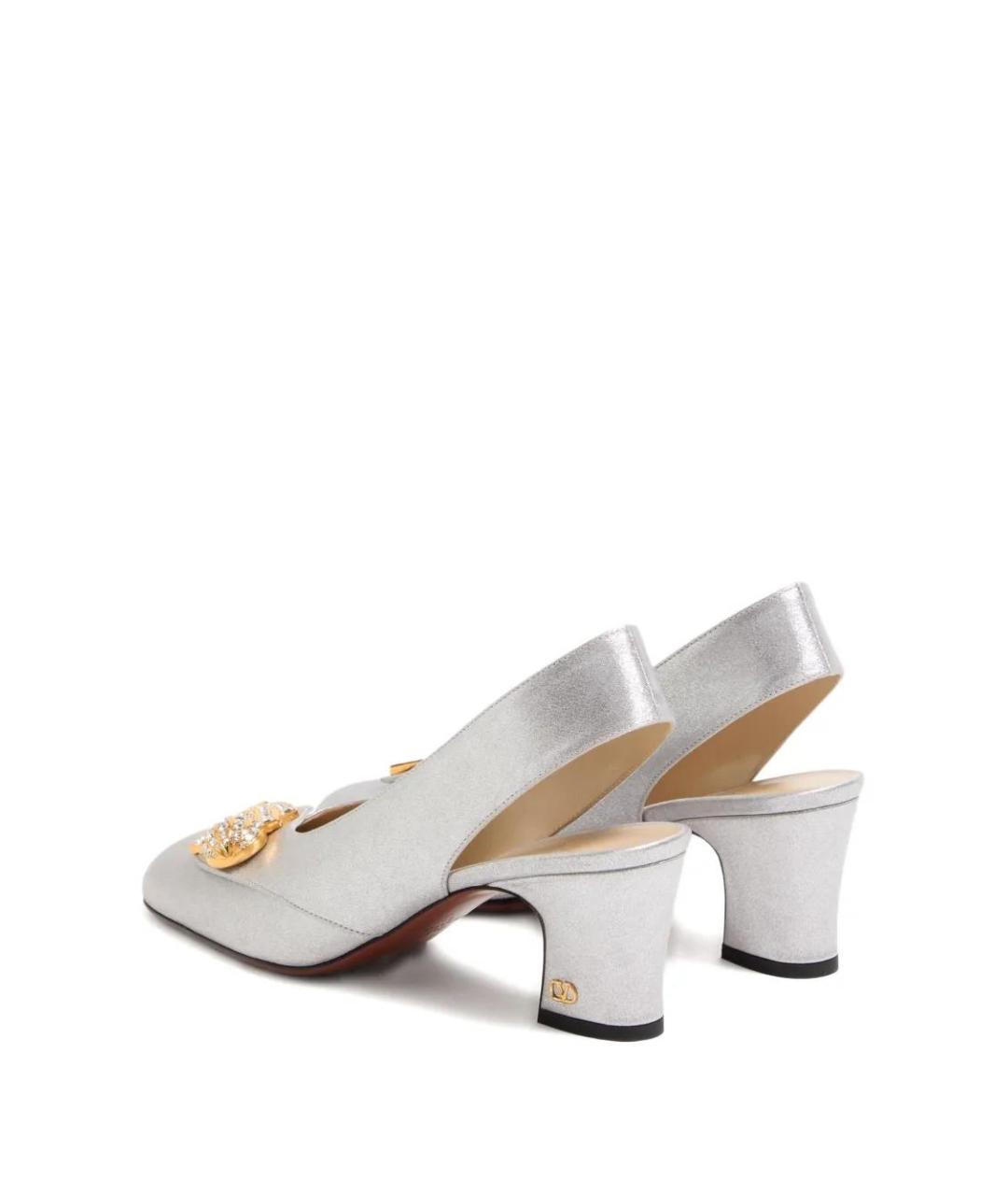VALENTINO Серебряные кожаные туфли, фото 3