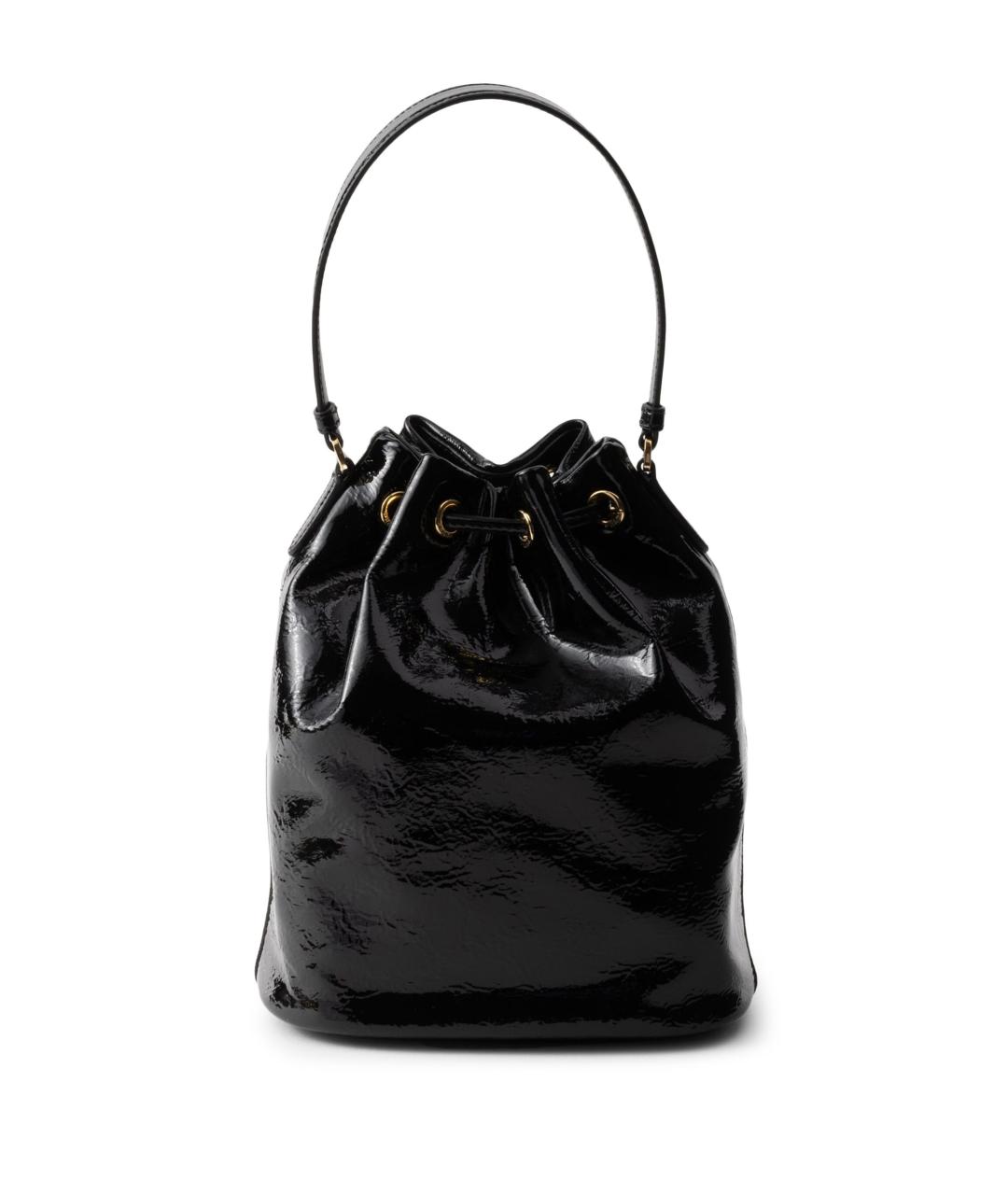 PRADA Черная кожаная сумка с короткими ручками, фото 2