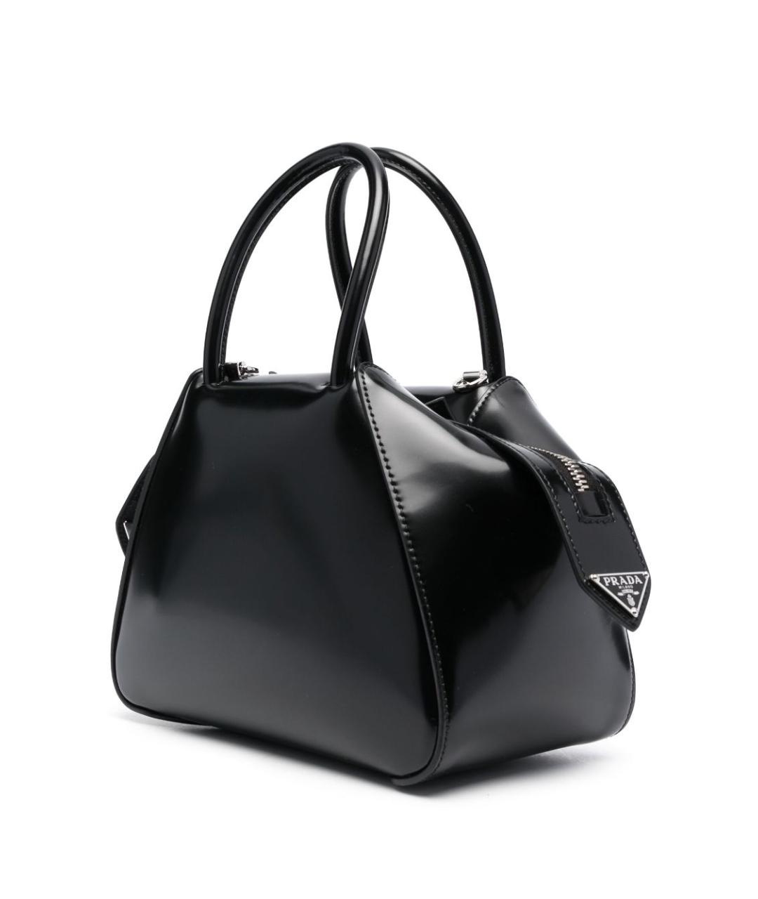 PRADA Черная кожаная сумка тоут, фото 2