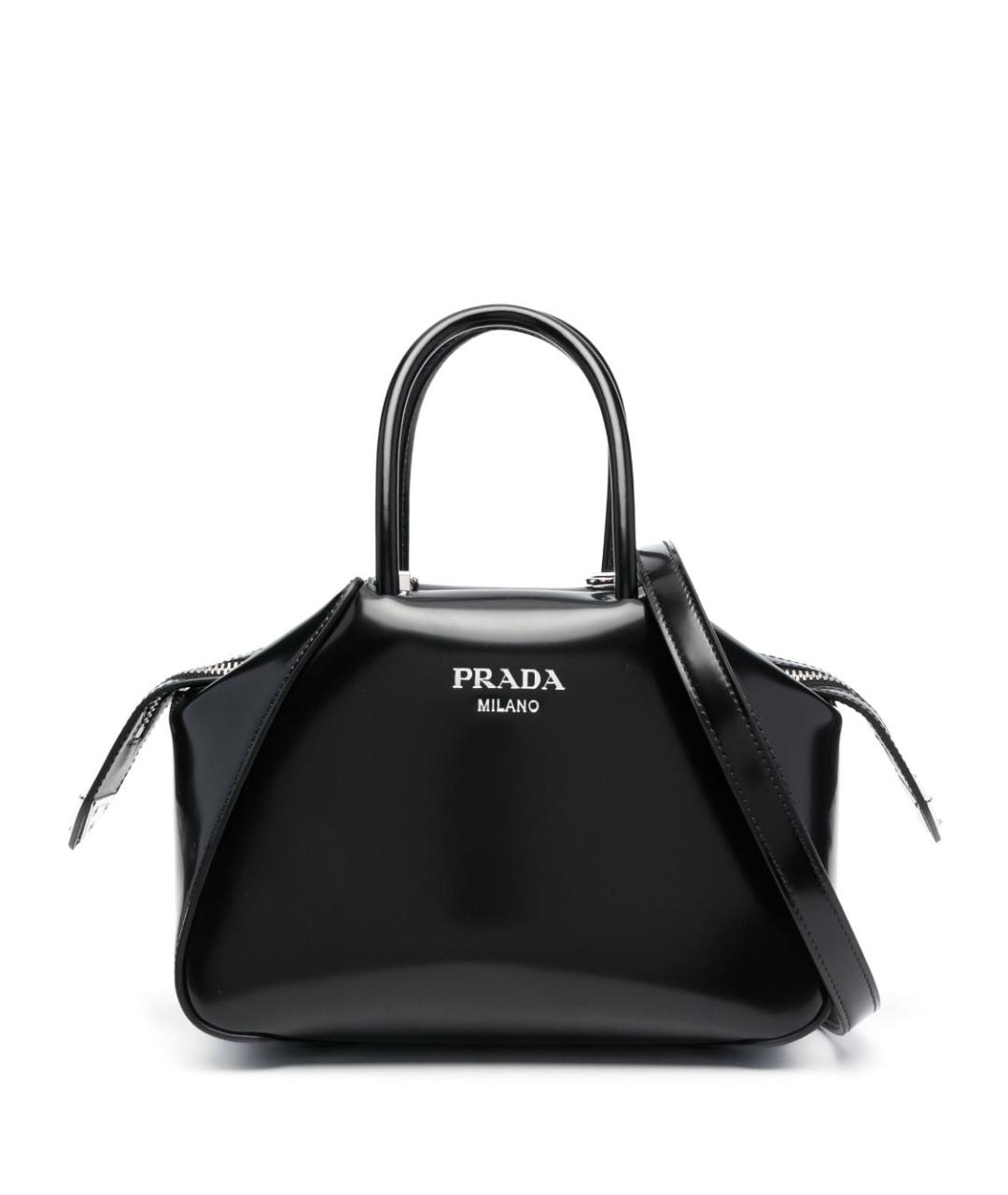 PRADA Черная кожаная сумка тоут, фото 1