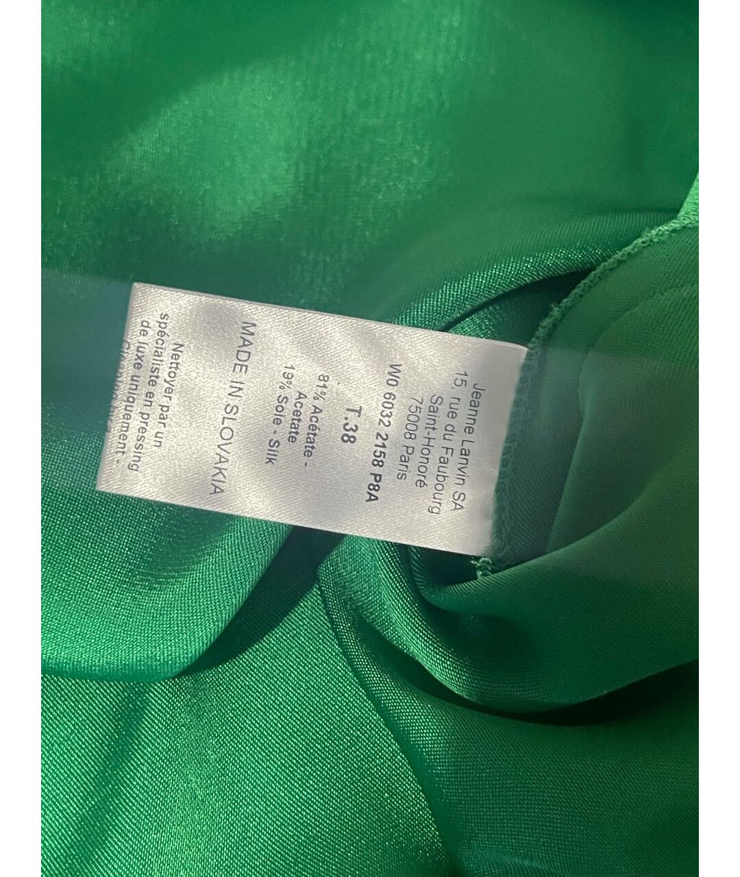 LANVIN Зеленая шелковая рубашка, фото 4