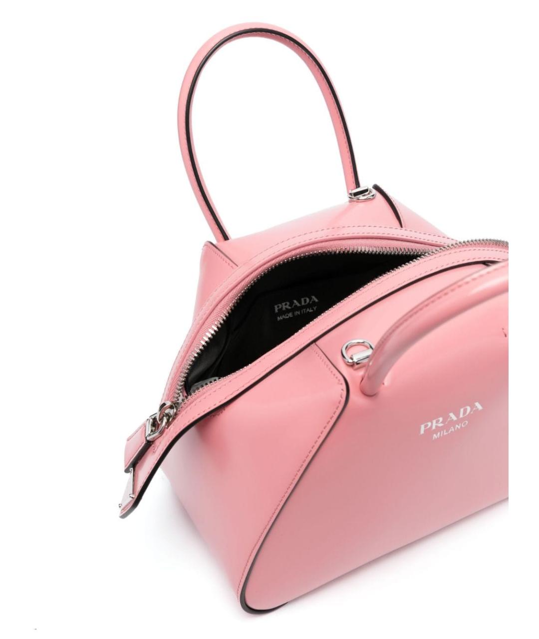 PRADA Розовая кожаная сумка тоут, фото 4