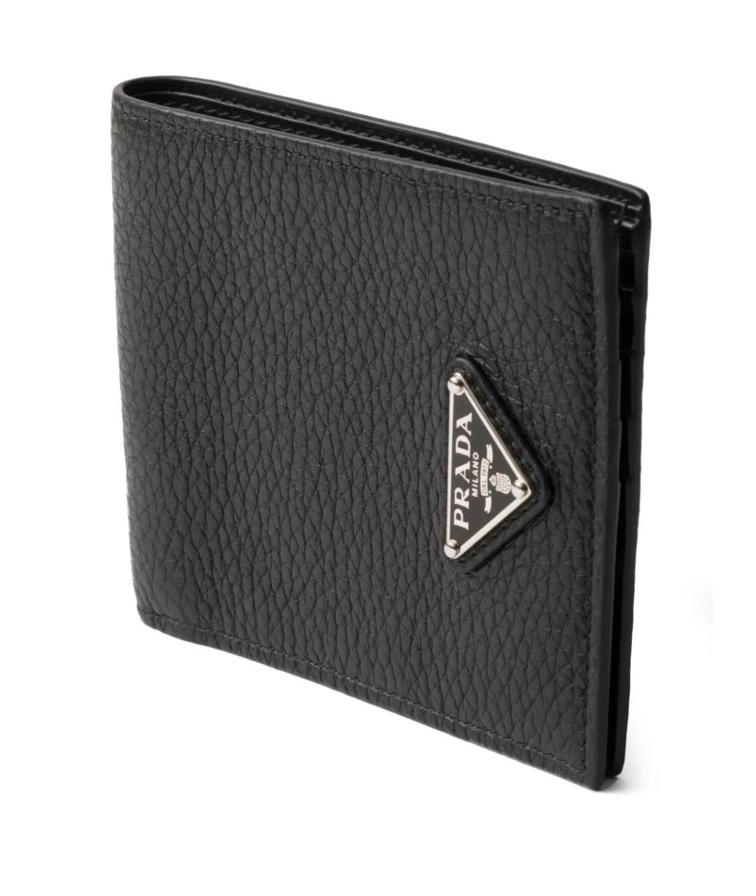 PRADA Черный кожаный кошелек, фото 3