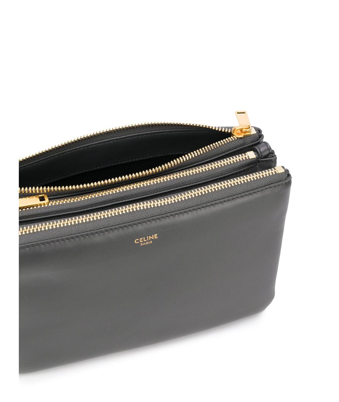 CELINE Серая кожаная сумка через плечо, фото 2