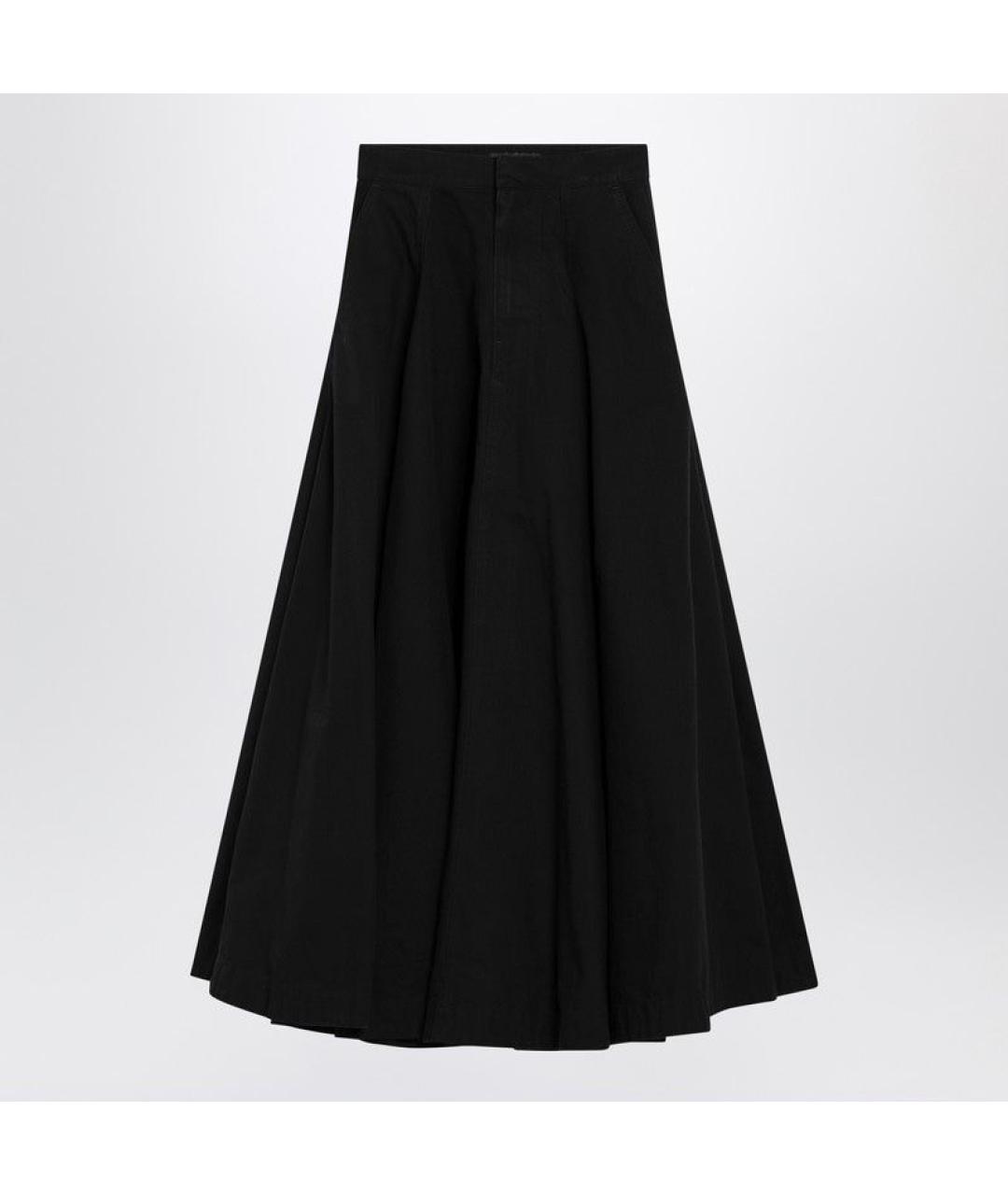 BALENCIAGA Черная хлопковая юбка миди, фото 2