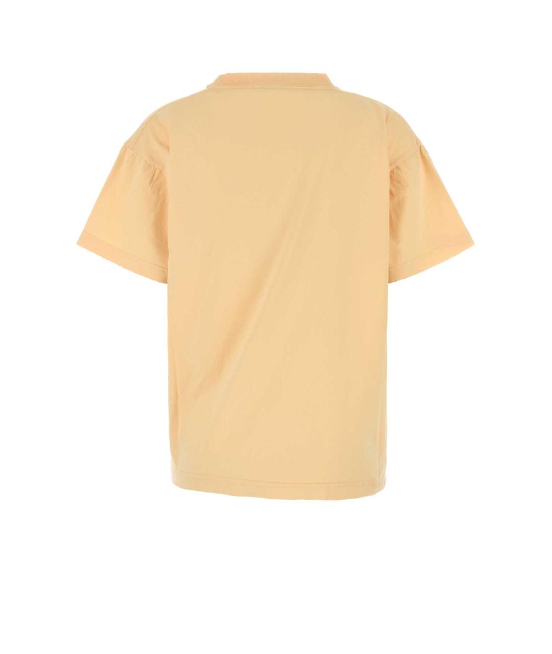 BALENCIAGA Желтая хлопковая футболка, фото 2
