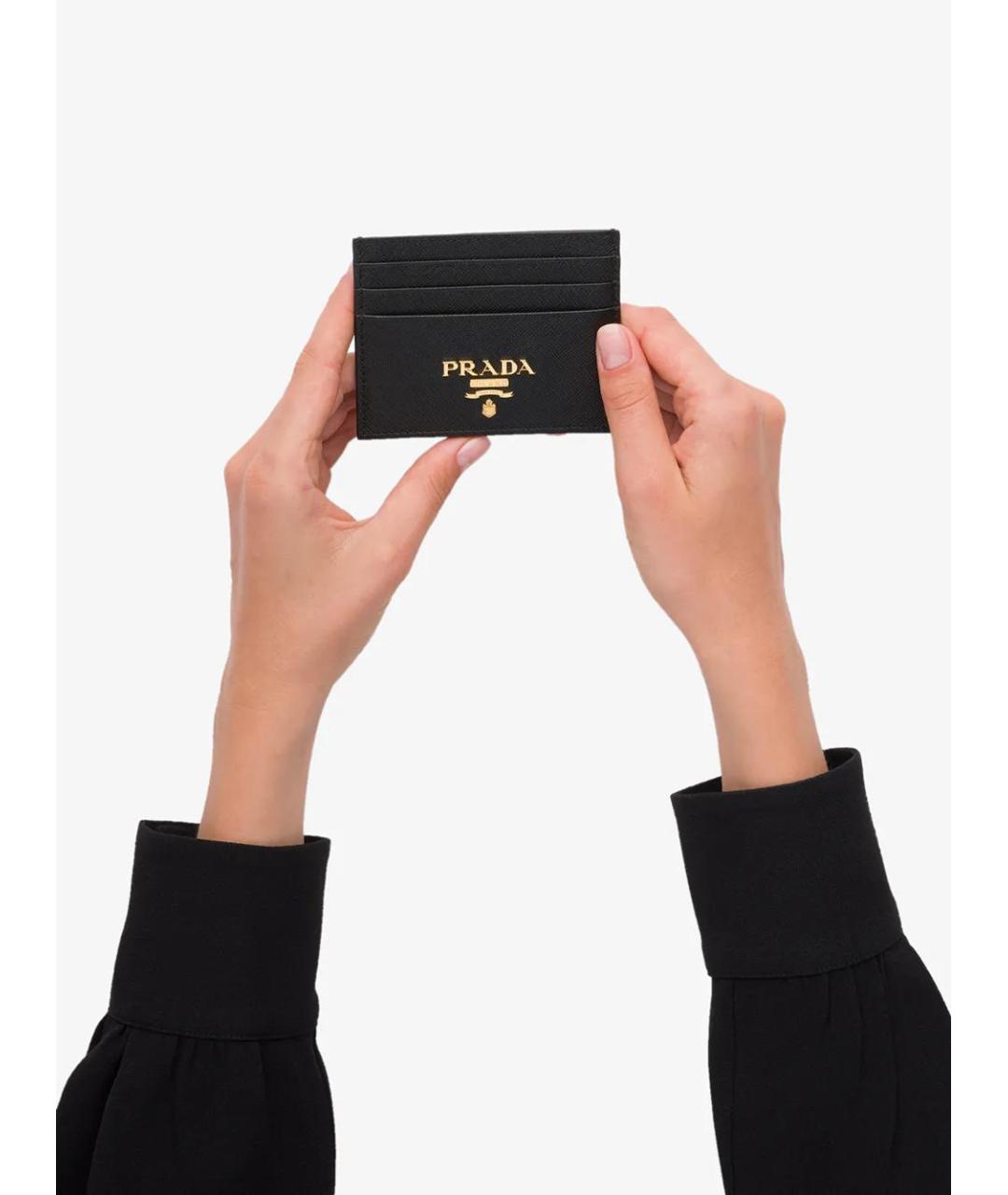 PRADA Черный кожаный кардхолдер, фото 3