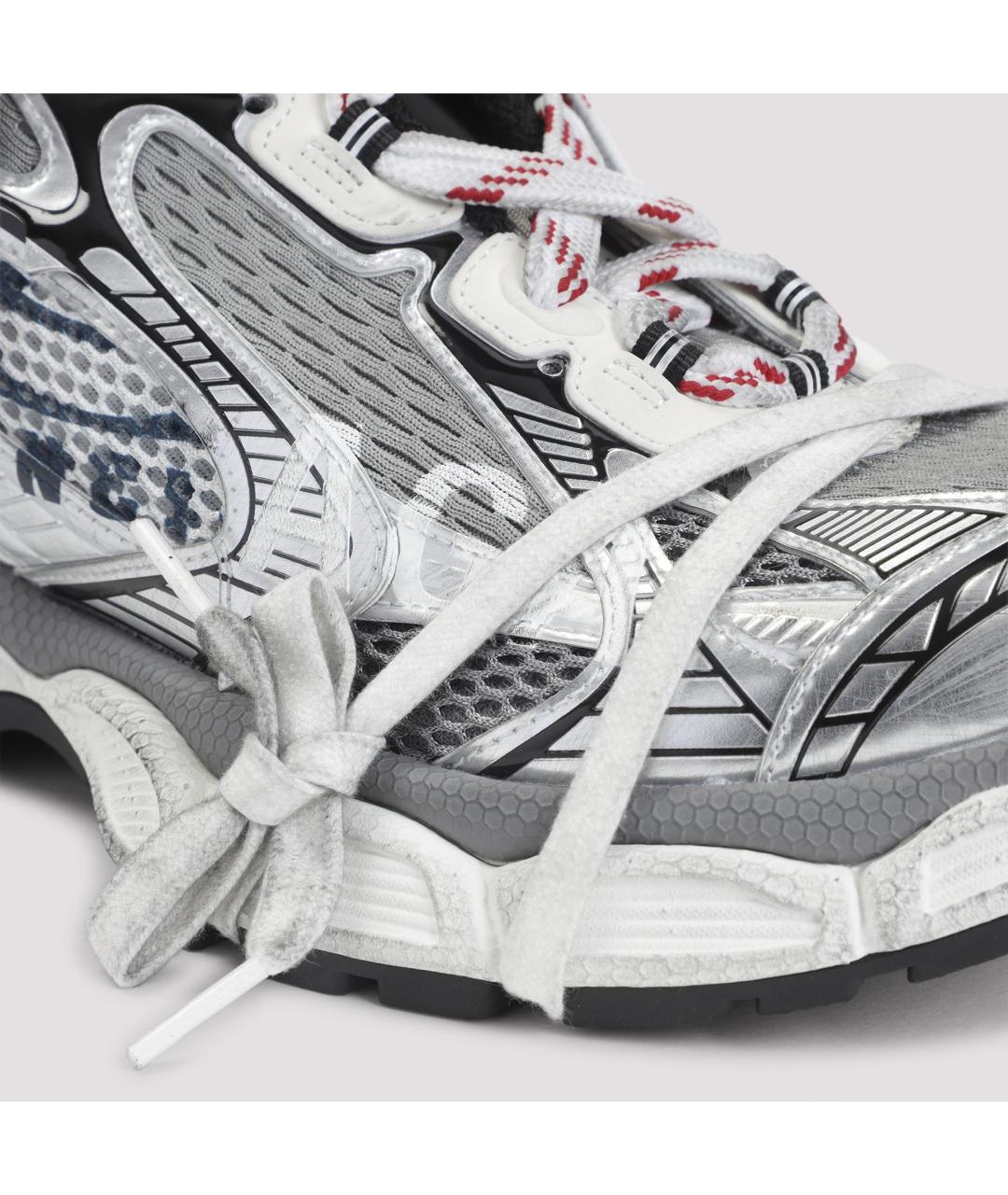 BALENCIAGA Белые синтетические низкие кроссовки / кеды, фото 4