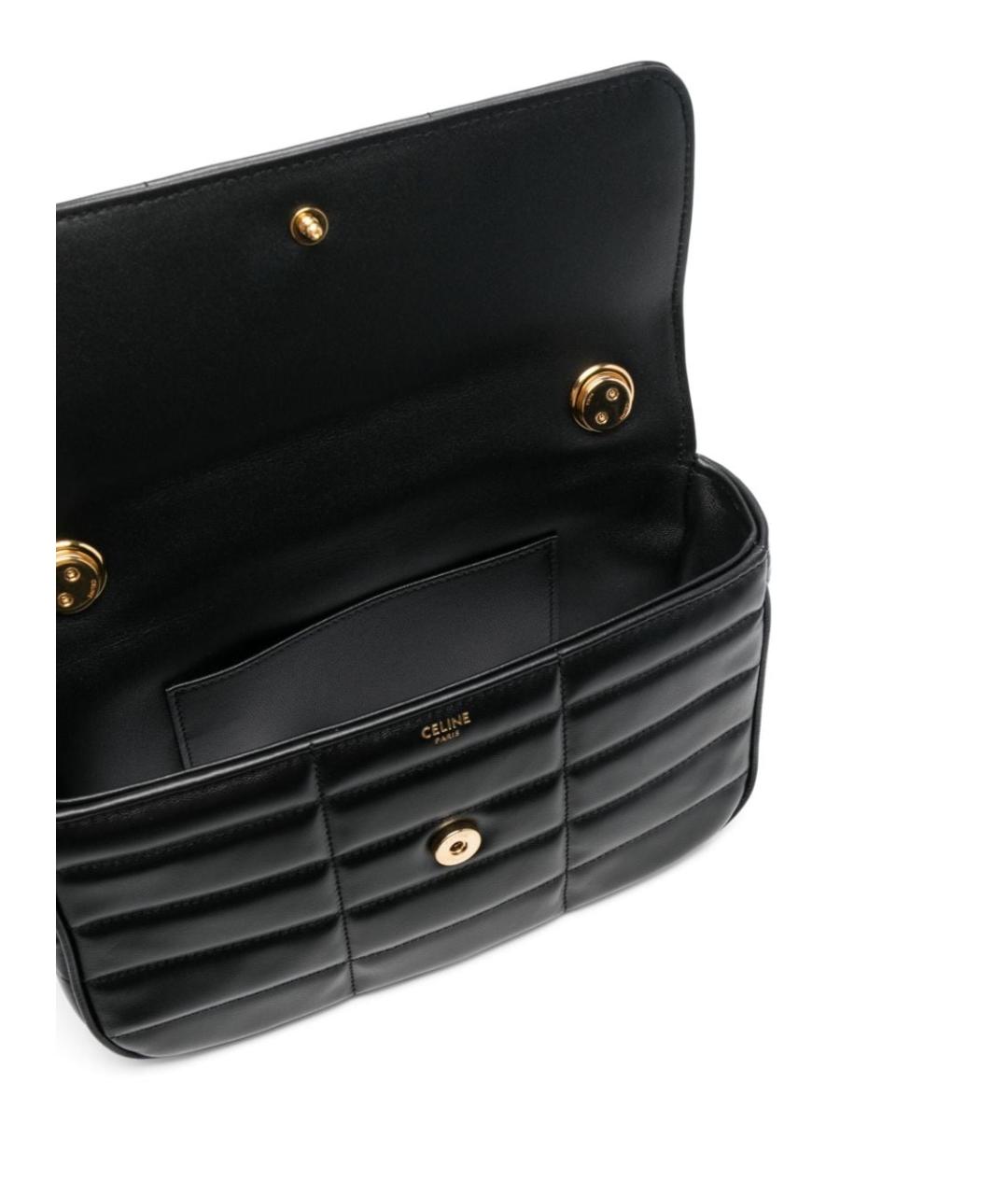 CELINE Черная кожаная сумка через плечо, фото 2