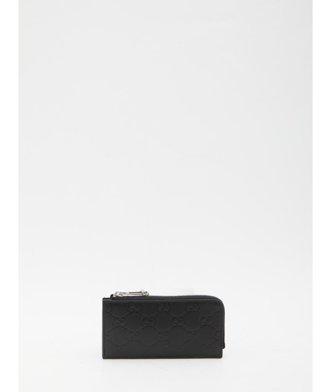 GUCCI Черный кожаный кошелек, фото 4