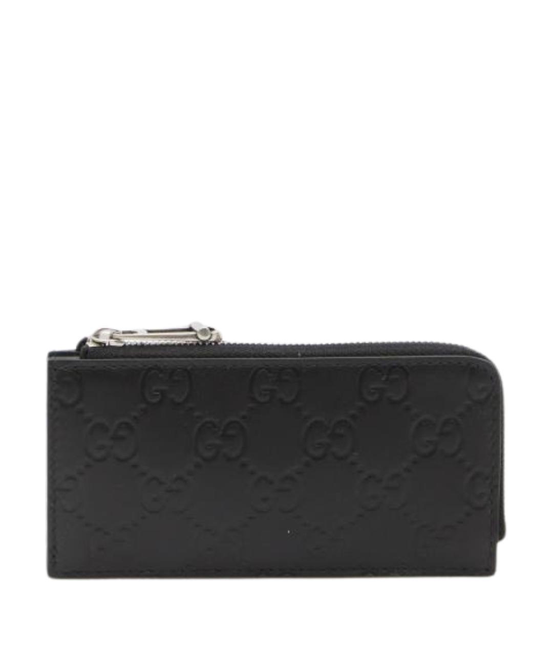 GUCCI Черный кожаный кошелек, фото 1