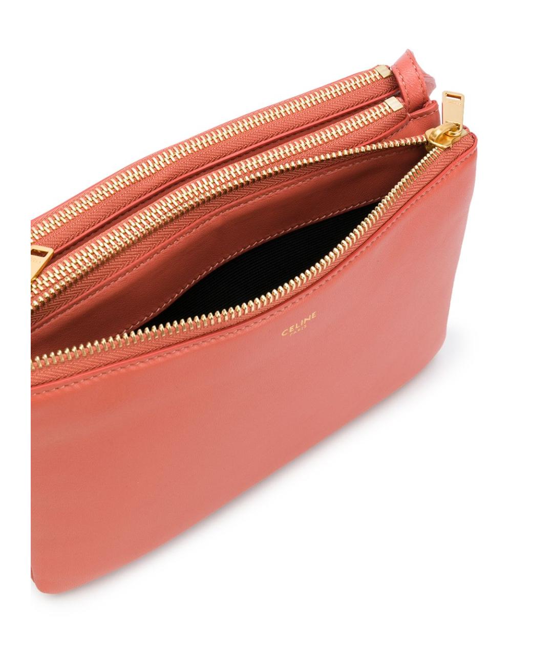 CELINE Розовая кожаная сумка через плечо, фото 2