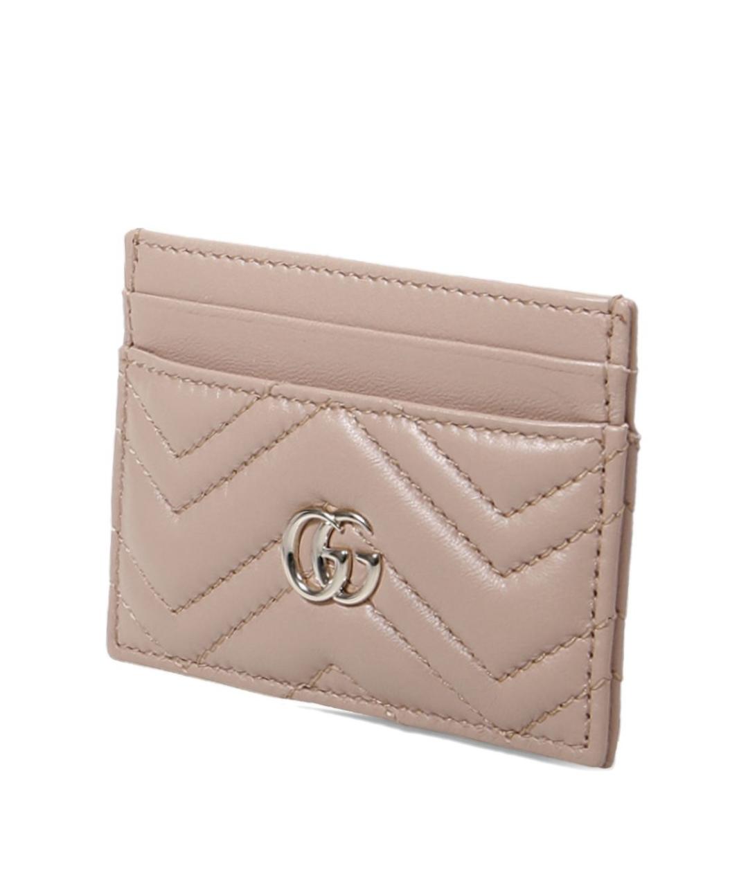 GUCCI Розовый кожаный кардхолдер, фото 2