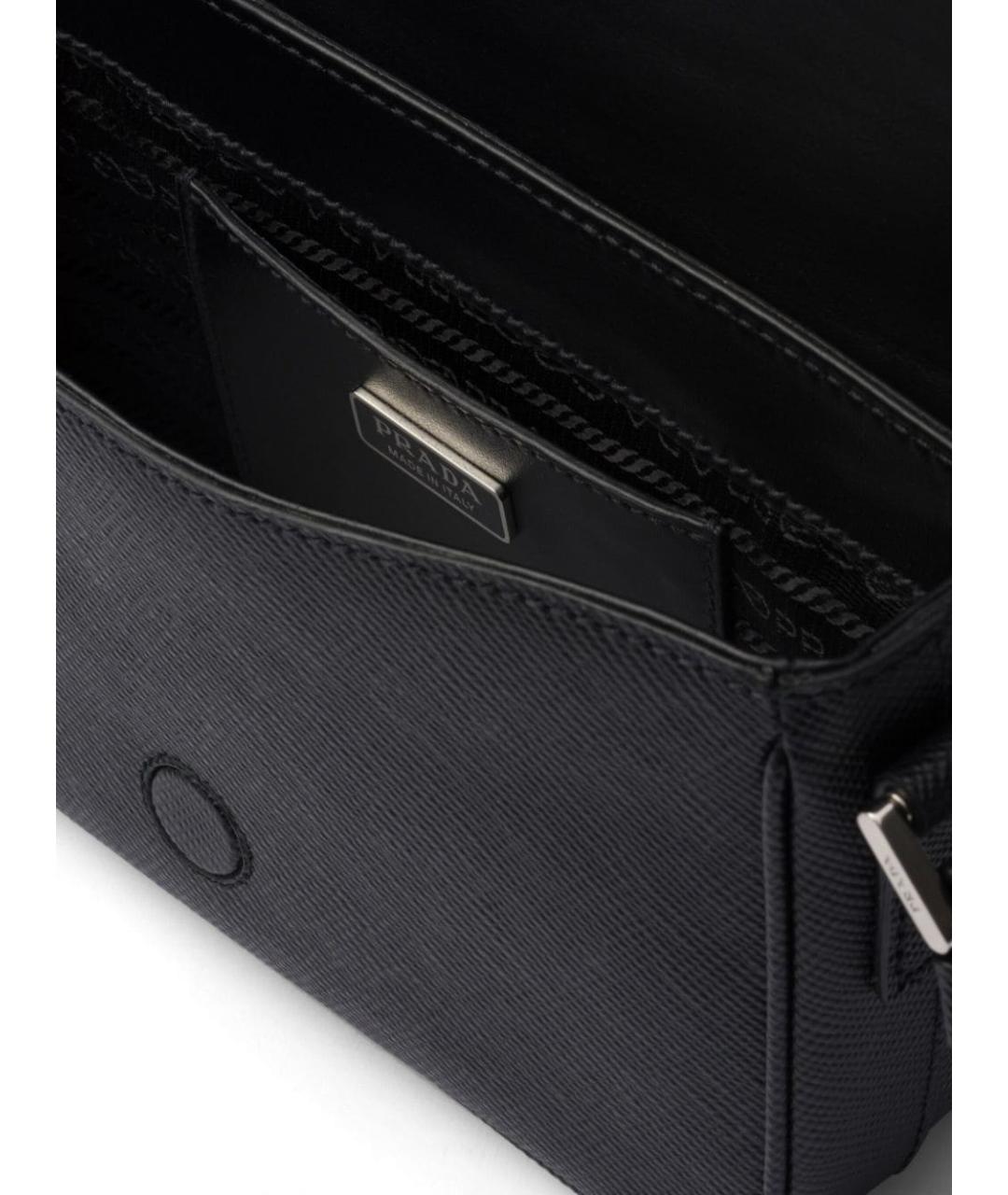 PRADA Черная кожаная сумка на плечо, фото 2