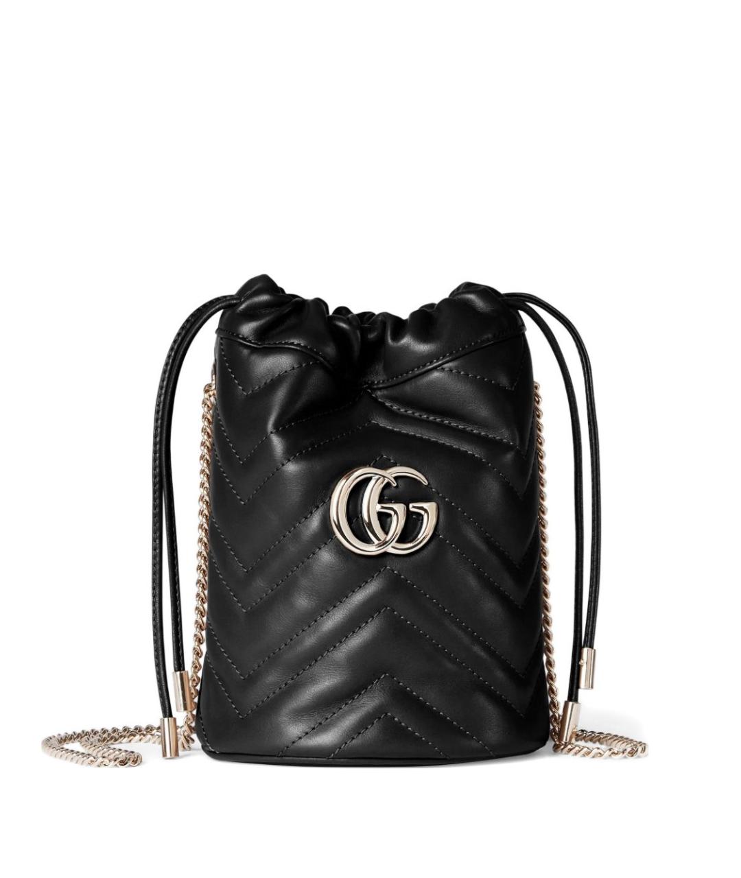 GUCCI Черная кожаная сумка через плечо, фото 1