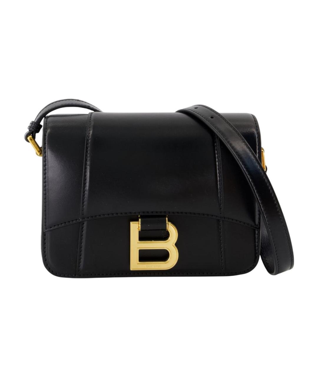 BALENCIAGA Черная кожаная сумка через плечо, фото 1