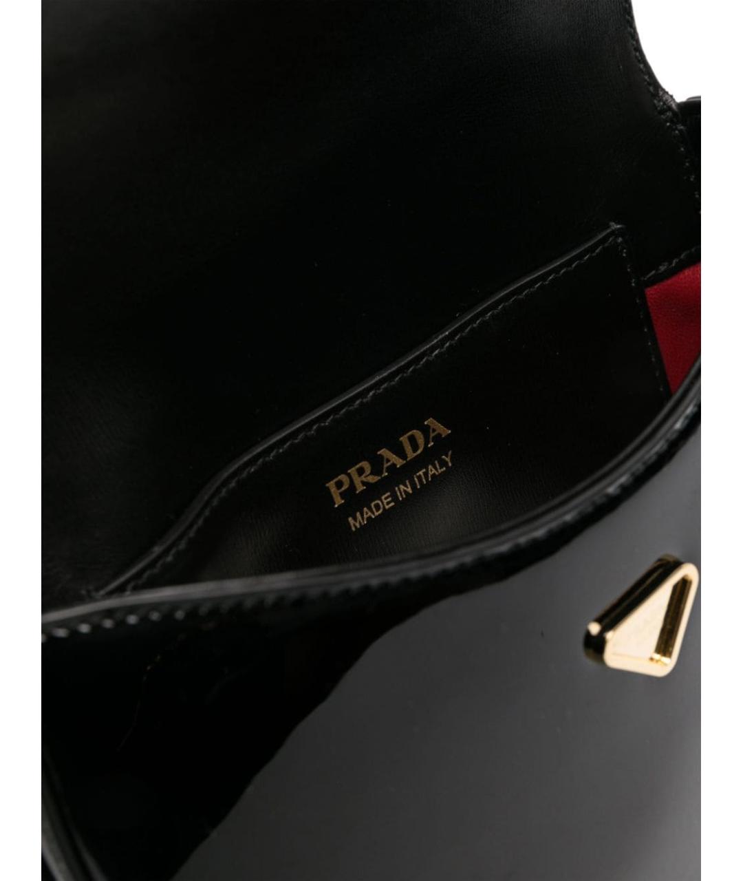 PRADA Черная кожаная сумка через плечо, фото 3