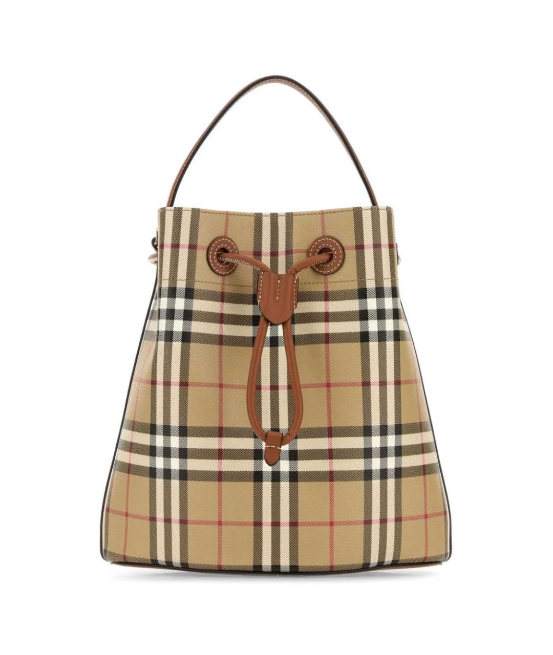 BURBERRY Коричневая сумка с короткими ручками из искусственной кожи, фото 1