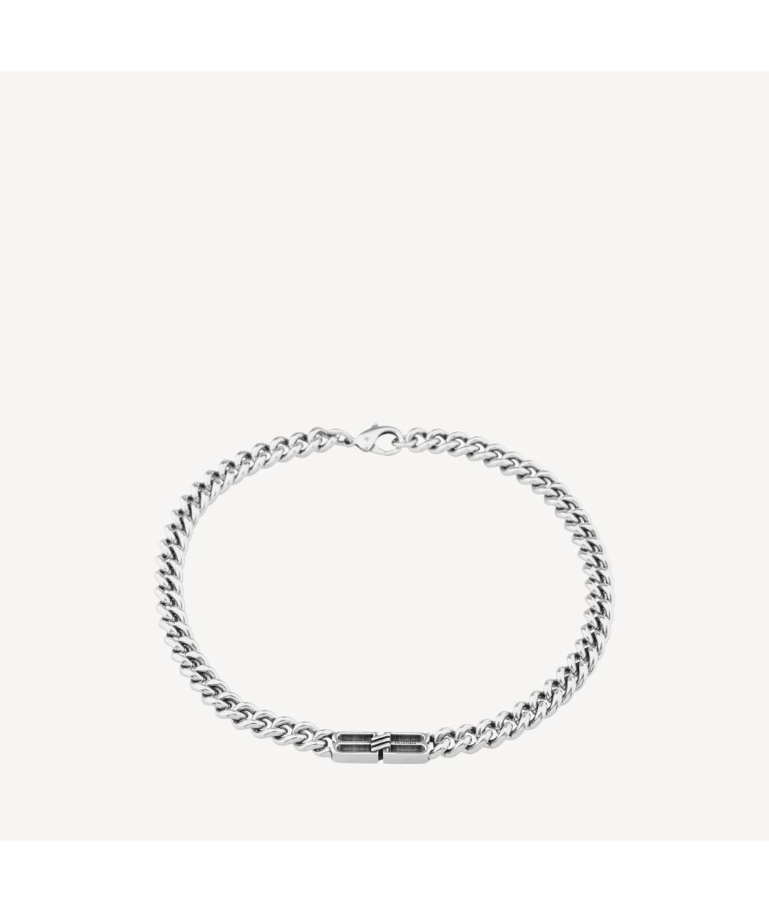 BALENCIAGA Серебряное металлическое колье, фото 5