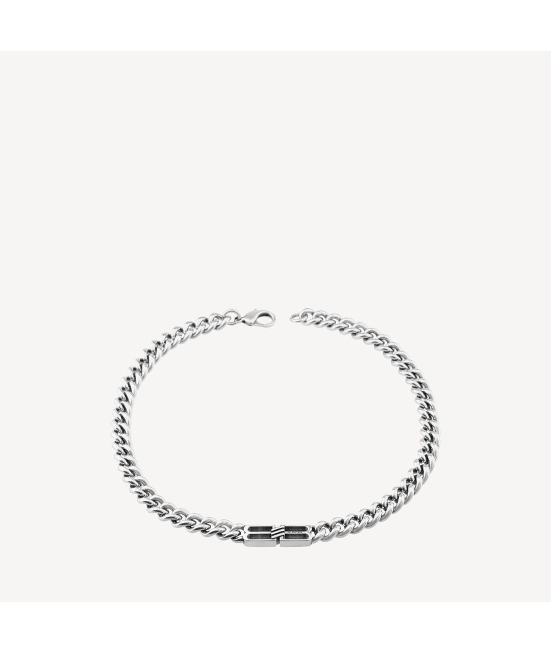 BALENCIAGA Серебряное металлическое колье, фото 2