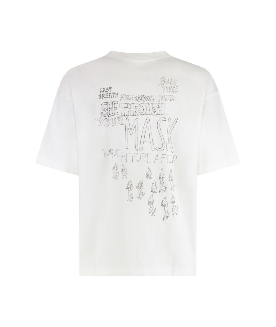 MAISON MIHARA YASUHIRO Белая хлопковая футболка, фото 2