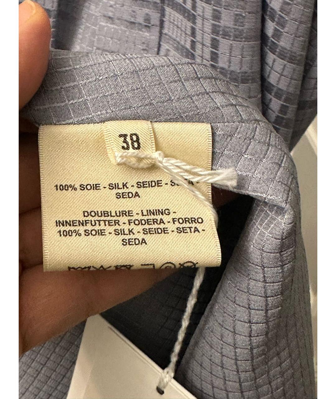 HERMES Серое шелковое повседневное платье, фото 3