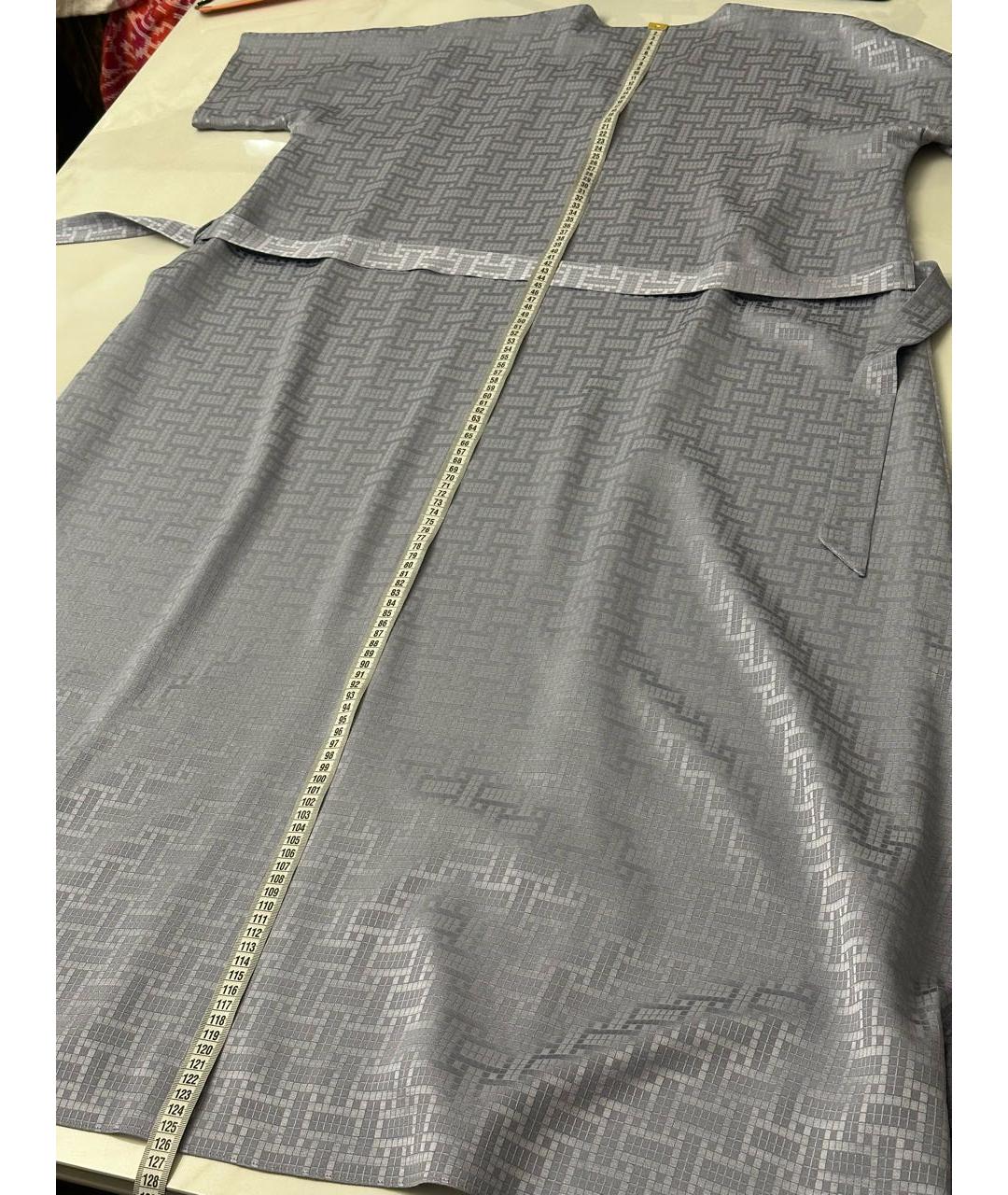 HERMES Серое шелковое повседневное платье, фото 6