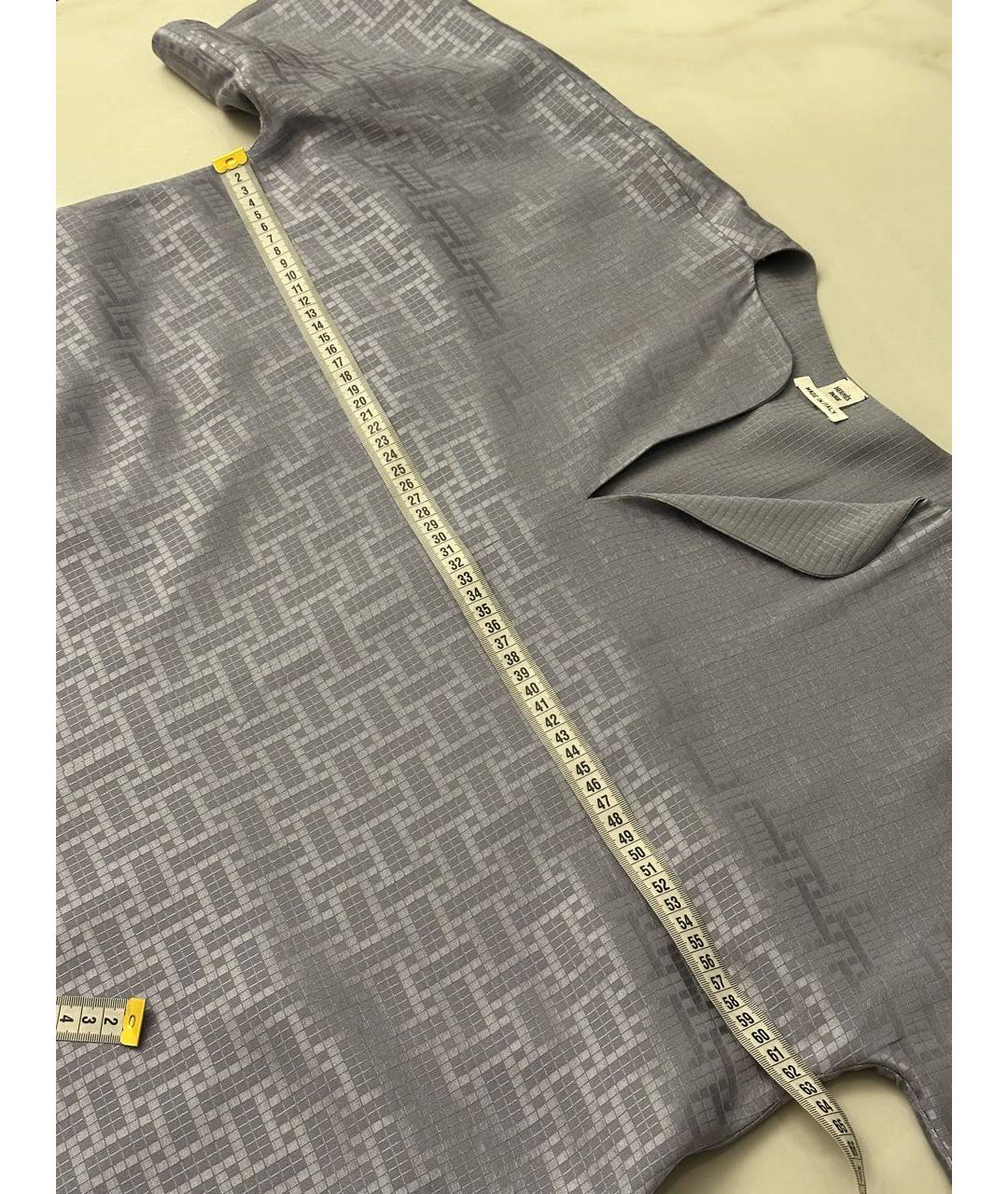 HERMES Серое шелковое повседневное платье, фото 5