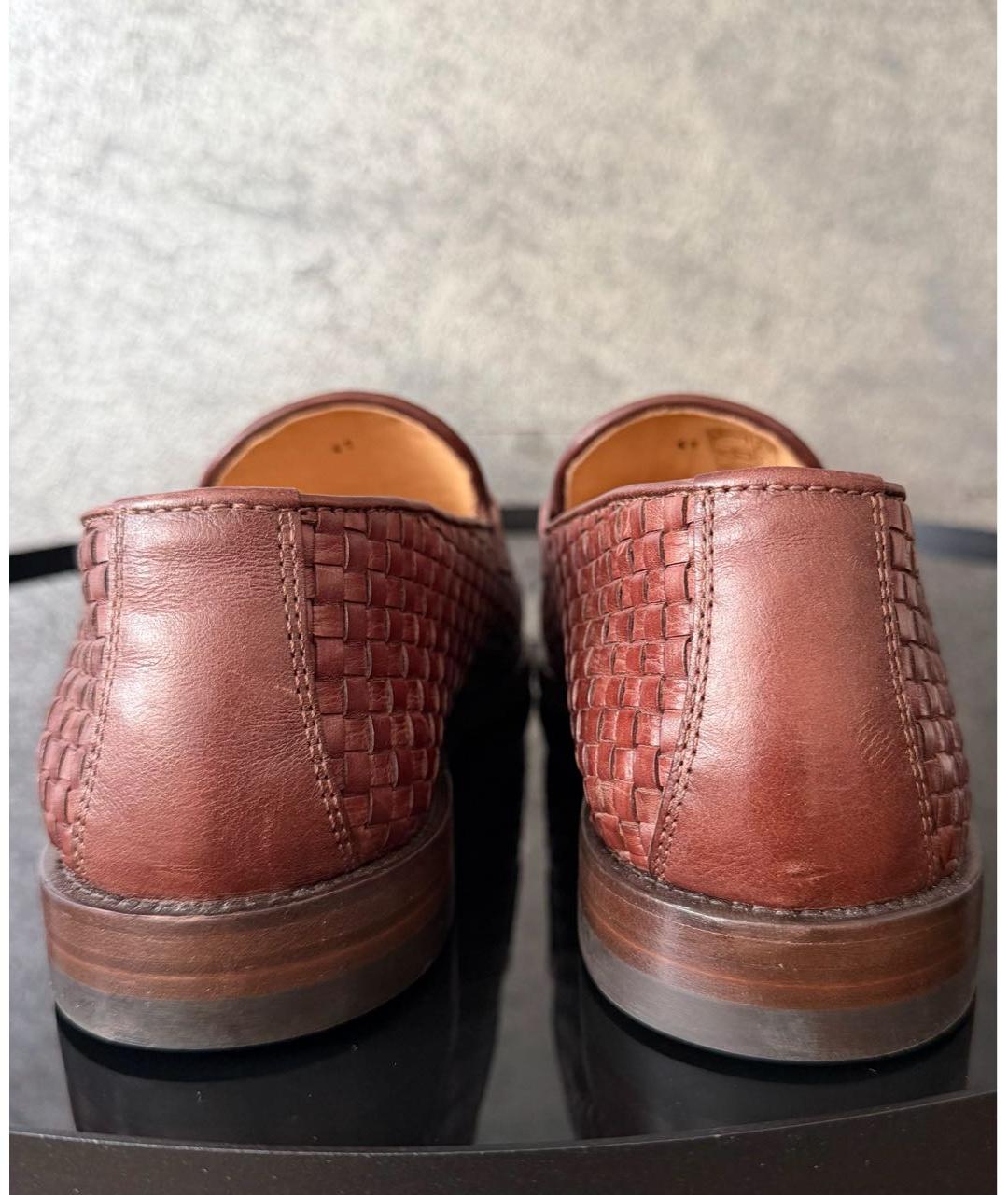 BRUNELLO CUCINELLI Коричневые кожаные лоферы, фото 4