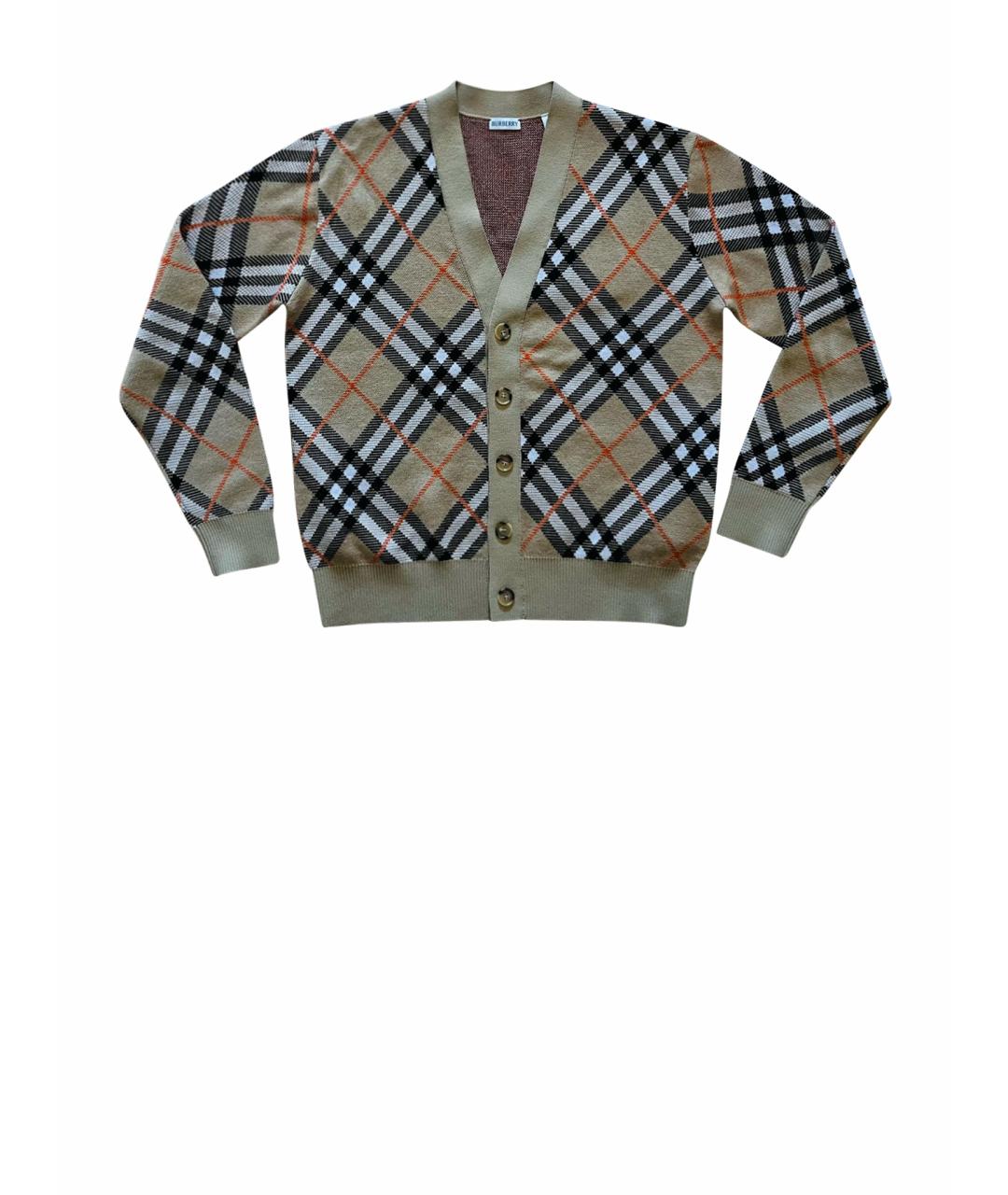BURBERRY Мульти шерстяной кардиган, фото 1