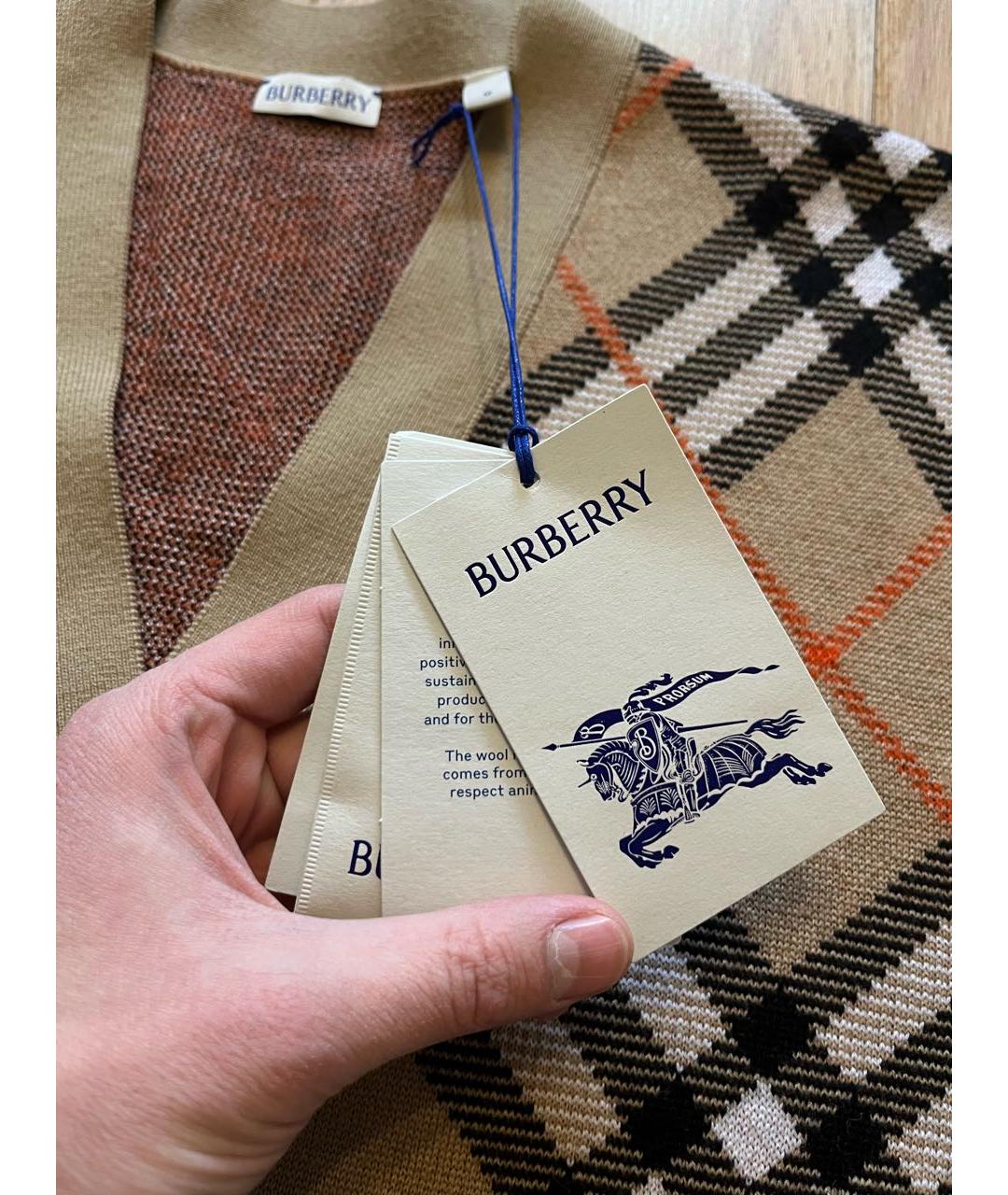 BURBERRY Мульти шерстяной кардиган, фото 3