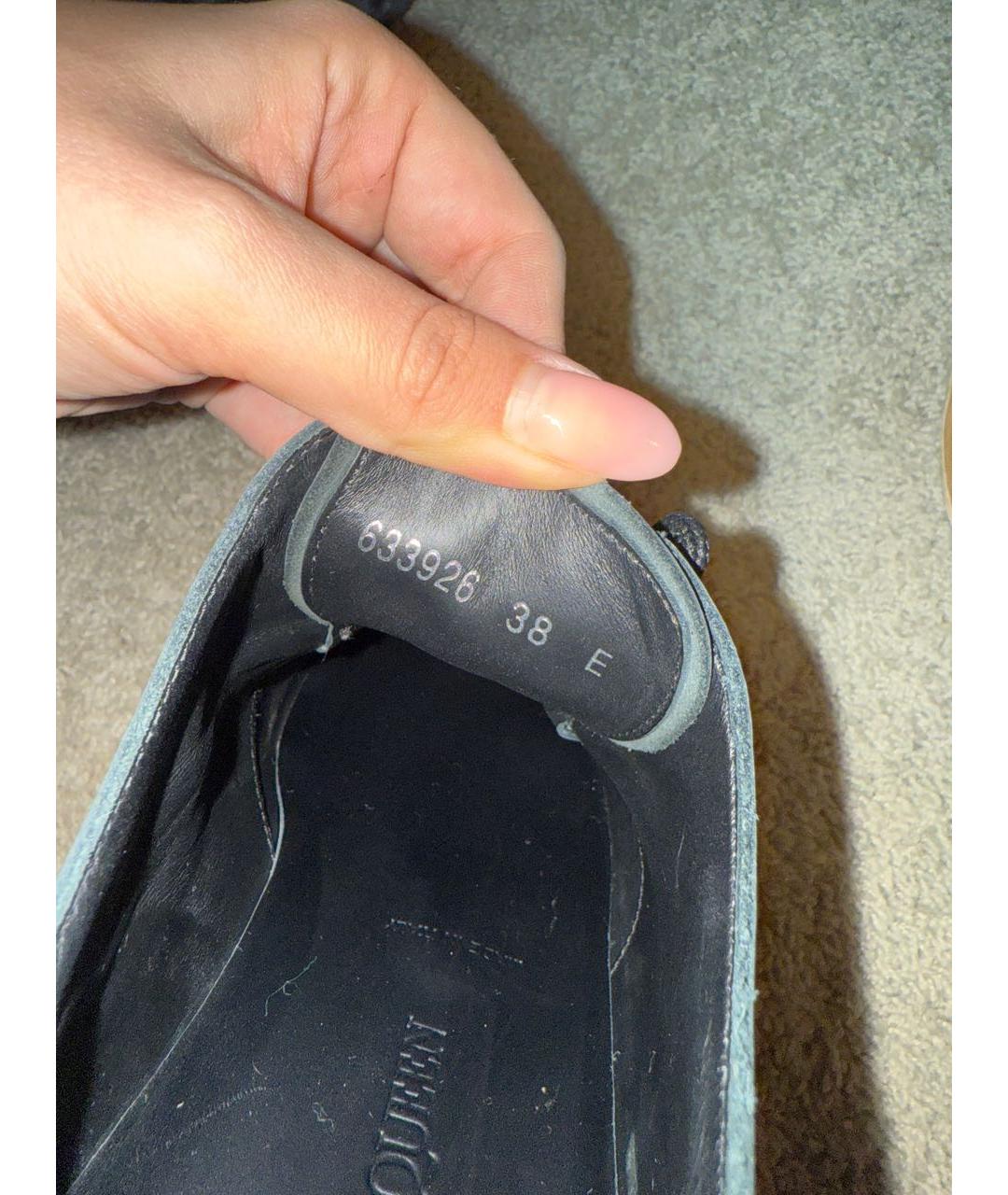 ALEXANDER MCQUEEN Черные кожаные брогги и оксфорды, фото 5