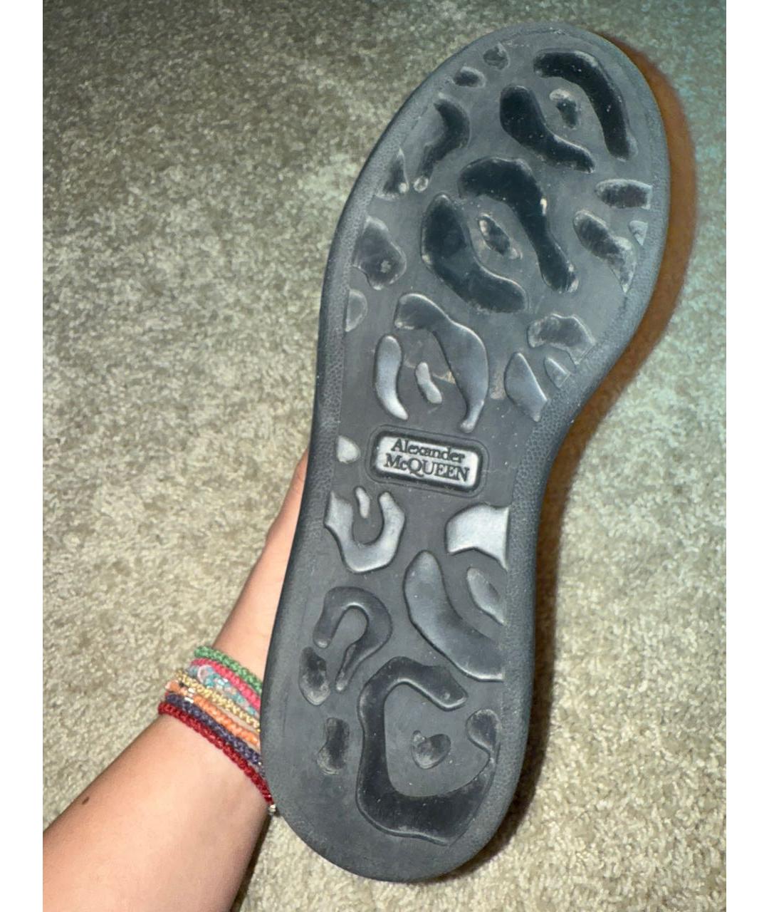 ALEXANDER MCQUEEN Черные кожаные брогги и оксфорды, фото 3