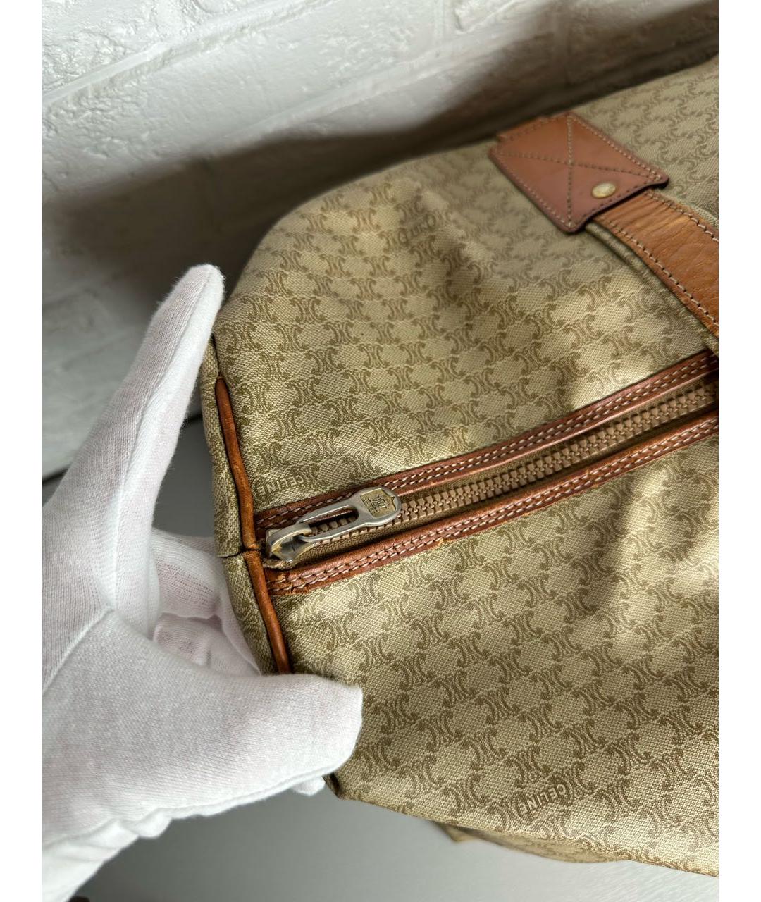 CELINE Бежевая дорожная/спортивная сумка, фото 5