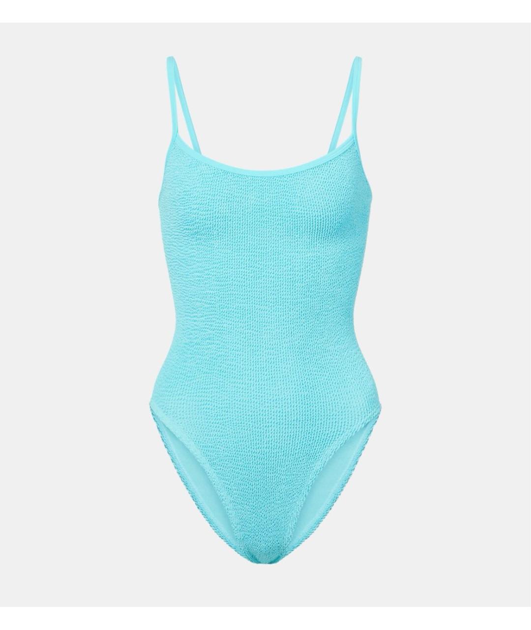 HUNZA G Бирюзовый полиамидовый купальник, фото 6