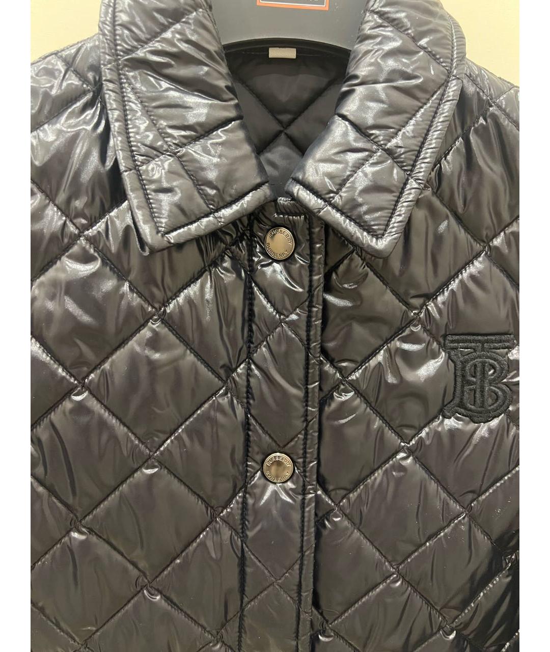 BURBERRY Темно-синяя полиамидовая куртка, фото 4