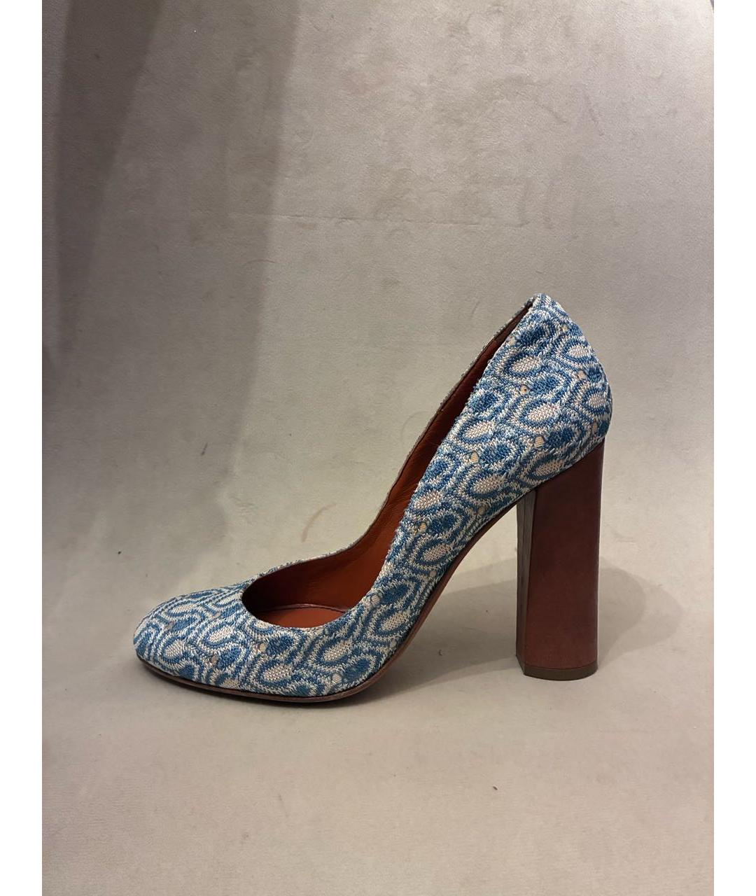 MISSONI Голубые текстильные туфли, фото 7