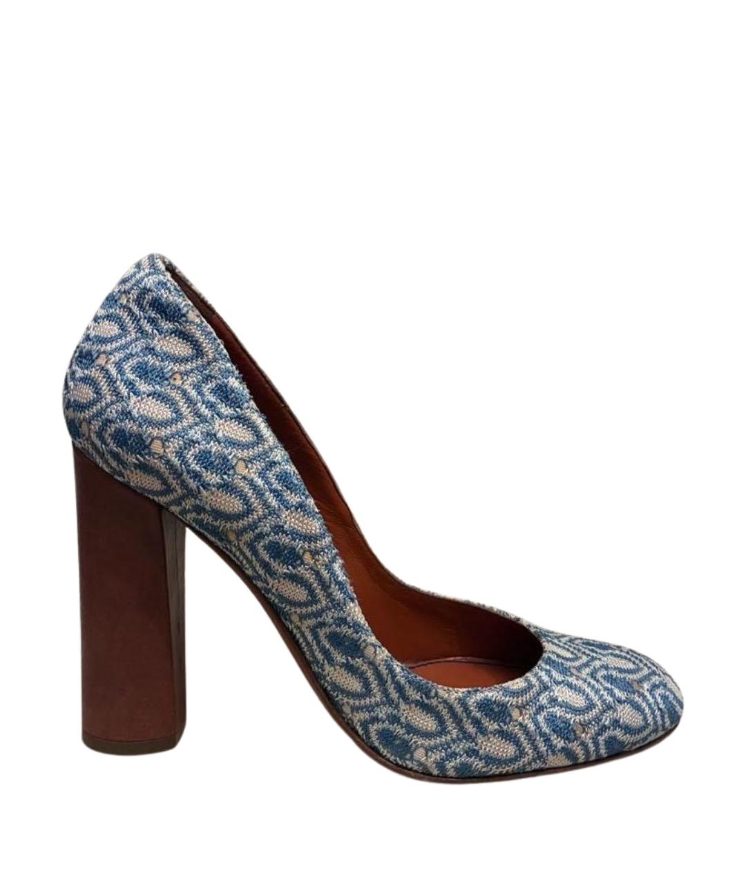 MISSONI Голубые текстильные туфли, фото 1