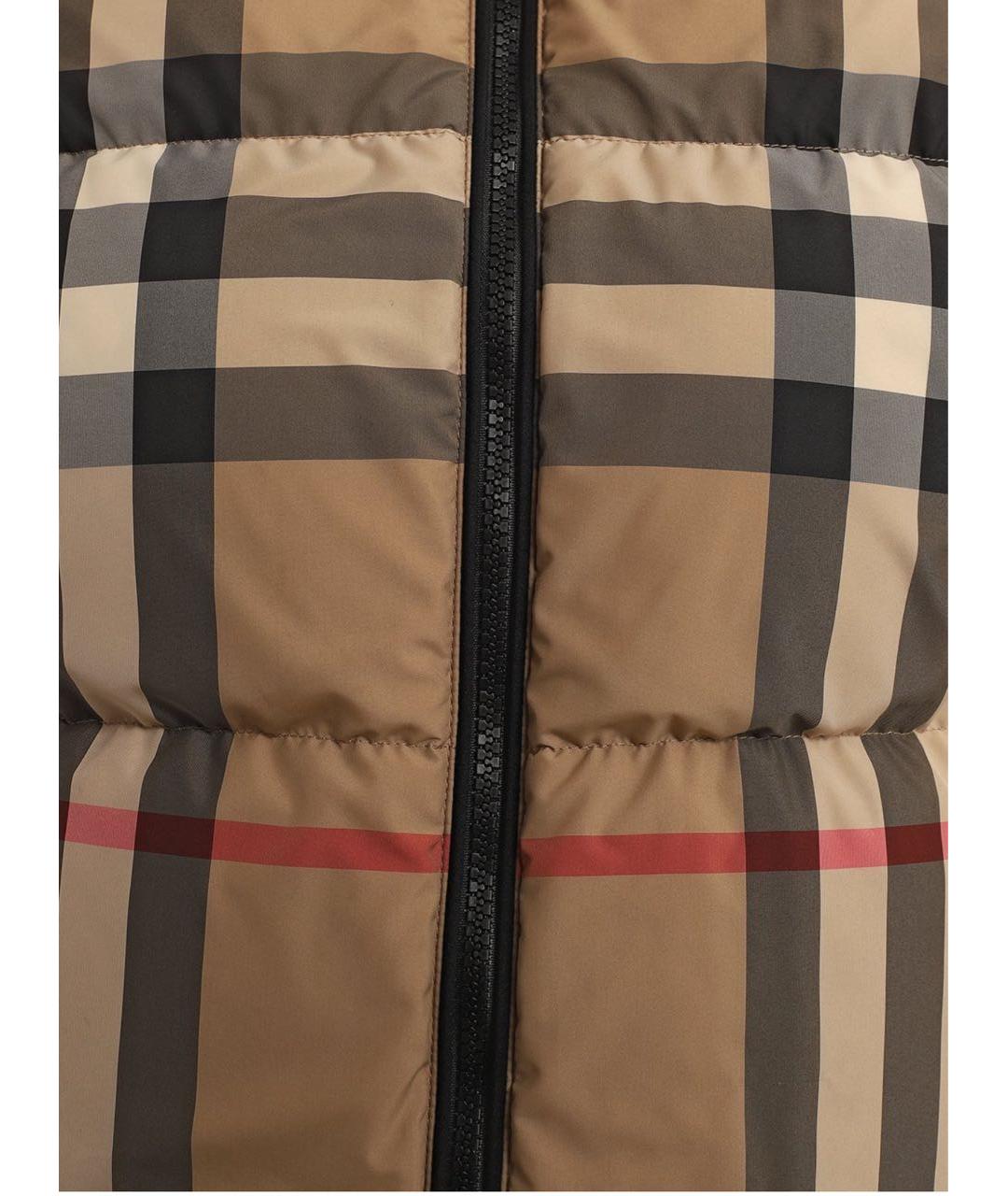 BURBERRY Бежевый полиэстеровый пуховик, фото 4